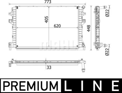 MAHLE CIR 34 000P - Radiator temperatura scazuta, intercooler aaoparts.ro