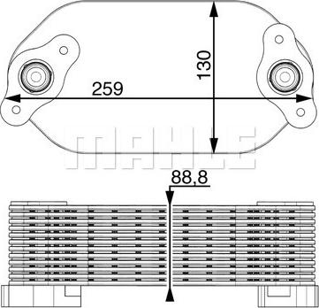 MAHLE CLC 167 000P - Radiator ulei, ulei motor aaoparts.ro