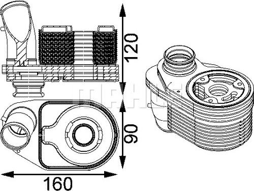 MAHLE CLC 203 000S - Radiator ulei, ulei motor aaoparts.ro