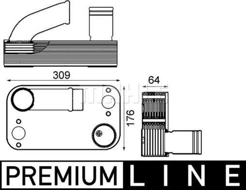 MAHLE CLC 210 000P - Radiator ulei, ulei motor aaoparts.ro