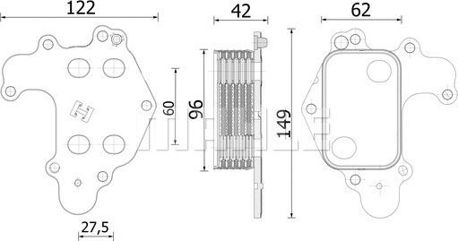 MAHLE CLC 273 000S - Radiator ulei, ulei motor aaoparts.ro