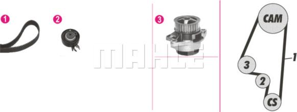 MAHLE CPK 63 000P - Set pompa apa + curea dintata aaoparts.ro