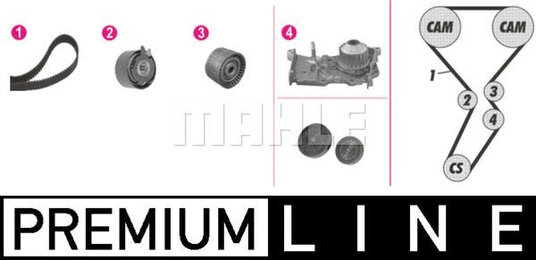 MAHLE CPK 15 000P - Set pompa apa + curea dintata aaoparts.ro