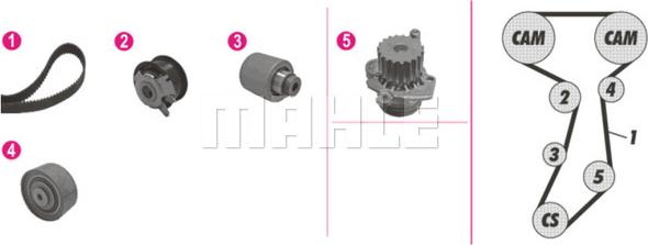 MAHLE CPK 110 000P - Set pompa apa + curea dintata aaoparts.ro