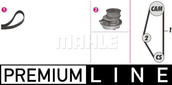 MAHLE CPK 17 000P - Set pompa apa + curea dintata aaoparts.ro