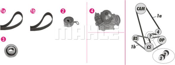 MAHLE CPK 81 000P - Set pompa apa + curea dintata aaoparts.ro