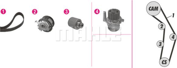 MAHLE CPK 25 000P - Set pompa apa + curea dintata aaoparts.ro
