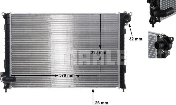 MAHLE CR 983 000S - Radiator, racire motor aaoparts.ro