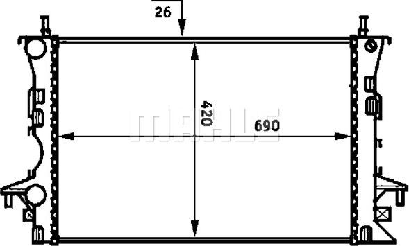 MAHLE CR 459 000P - Radiator, racire motor aaoparts.ro