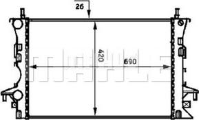 MAHLE CR 459 000P - Radiator, racire motor aaoparts.ro