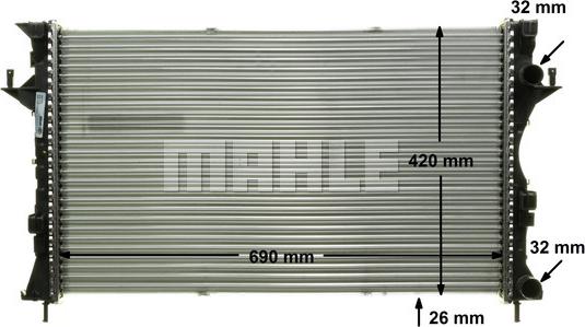 MAHLE CR 459 000P - Radiator, racire motor aaoparts.ro