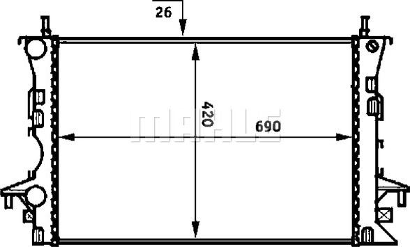 MAHLE CR 459 000S - Radiator, racire motor aaoparts.ro