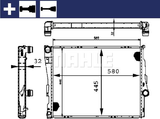 MAHLE CR 455 000S - Radiator, racire motor aaoparts.ro