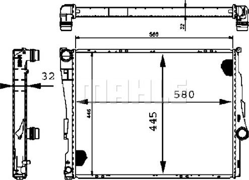 MAHLE CR 455 000S - Radiator, racire motor aaoparts.ro