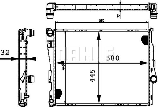 MAHLE CR 458 000P - Radiator, racire motor aaoparts.ro