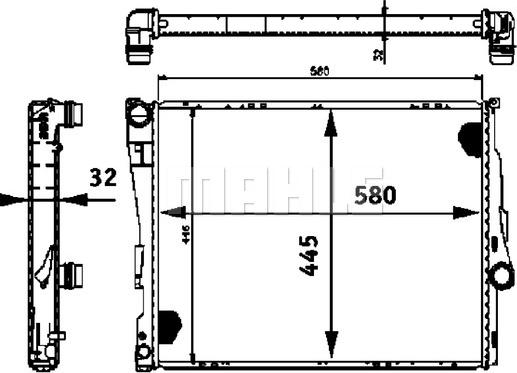 MAHLE CR 457 000P - Radiator, racire motor aaoparts.ro