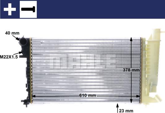 MAHLE CR 487 000S - Radiator, racire motor aaoparts.ro