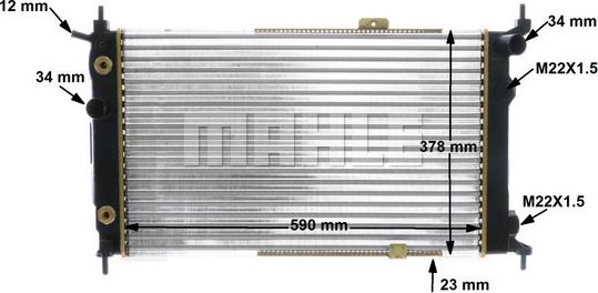 MAHLE CR 421 000S - Radiator, racire motor aaoparts.ro