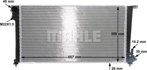 MAHLE CR 504 000S - Radiator, racire motor aaoparts.ro