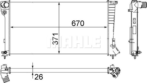 MAHLE CR 504 000S - Radiator, racire motor aaoparts.ro