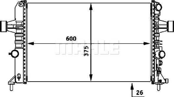 MAHLE CR 531 000P - Radiator, racire motor aaoparts.ro