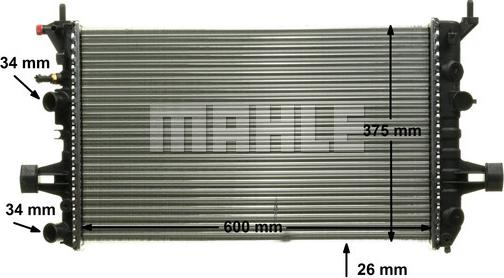 MAHLE CR 531 000P - Radiator, racire motor aaoparts.ro