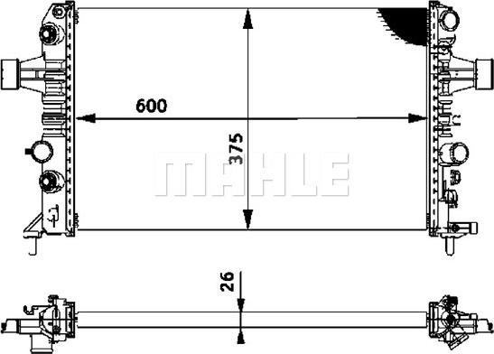 MAHLE CR 574 000P - Radiator, racire motor aaoparts.ro