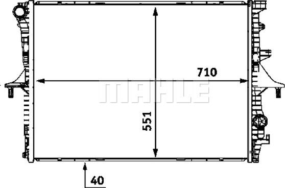 MAHLE CR 571 000P - Radiator, racire motor aaoparts.ro