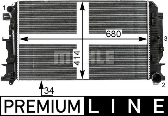 MAHLE CR 61 000P - Radiator, racire motor aaoparts.ro