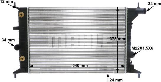 MAHLE CR 635 000S - Radiator, racire motor aaoparts.ro