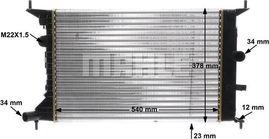 MAHLE CR 636 000S - Radiator, racire motor aaoparts.ro