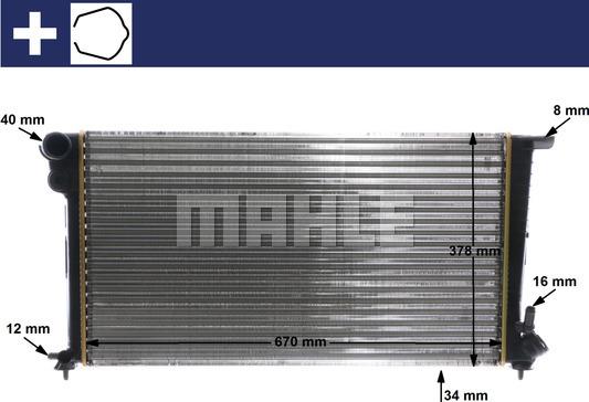 MAHLE CR 624 000S - Radiator, racire motor aaoparts.ro