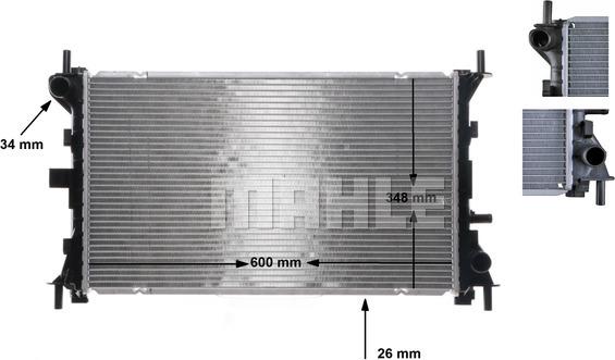 MAHLE CR 628 000S - Radiator, racire motor aaoparts.ro