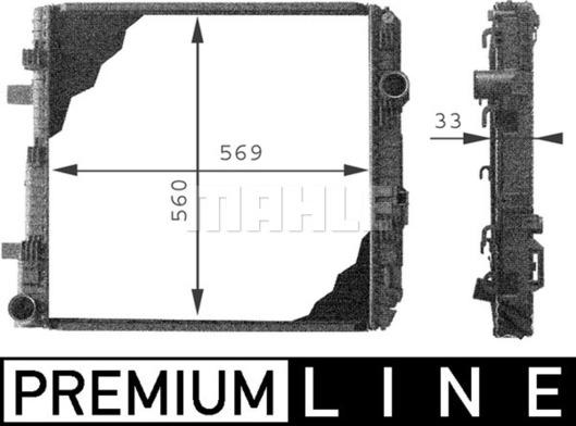 MAHLE CR 671 000P - Radiator, racire motor aaoparts.ro