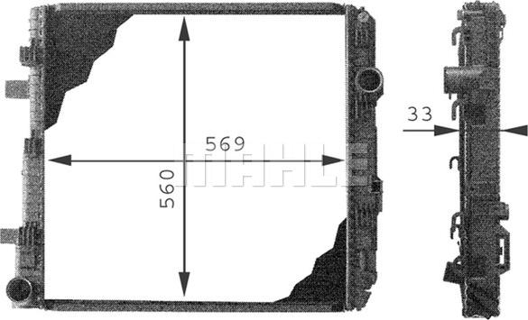 MAHLE CR 671 000P - Radiator, racire motor aaoparts.ro