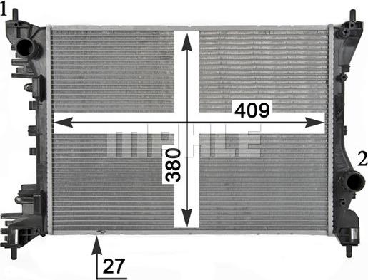 MAHLE CR 1985 000P - Radiator, racire motor aaoparts.ro