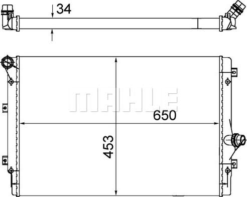 MAHLE CR 1539 002S - Radiator, racire motor aaoparts.ro