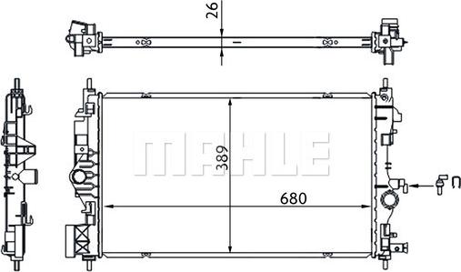 MAHLE CR 1697 000S - Radiator, racire motor aaoparts.ro