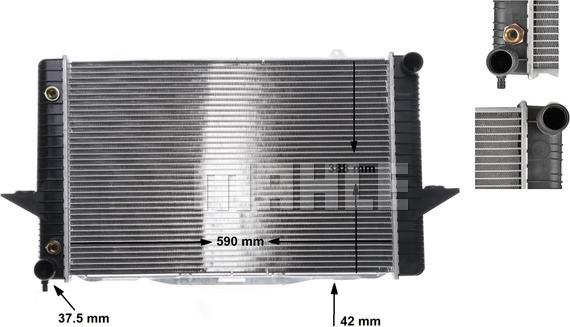 MAHLE CR 164 000S - Radiator, racire motor aaoparts.ro