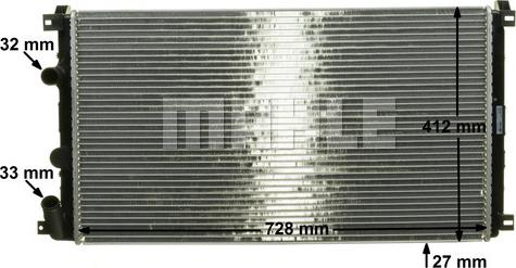 MAHLE CR 1683 000S - Radiator, racire motor aaoparts.ro