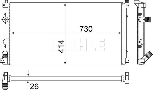 MAHLE CR 1683 000S - Radiator, racire motor aaoparts.ro