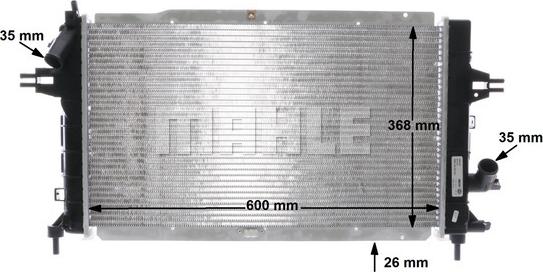 MAHLE CR 1687 000S - Radiator, racire motor aaoparts.ro