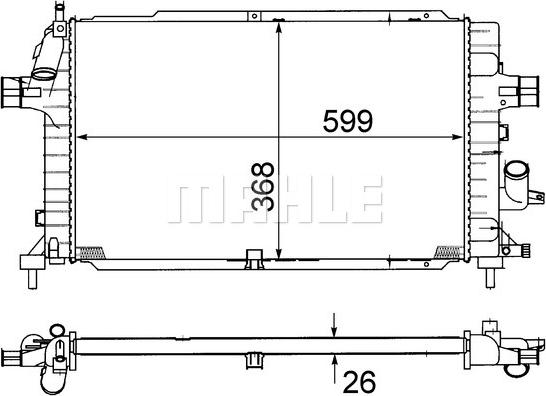 MAHLE CR 1687 000S - Radiator, racire motor aaoparts.ro