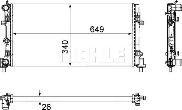 MAHLE CR 1096 000P - Radiator, racire motor aaoparts.ro