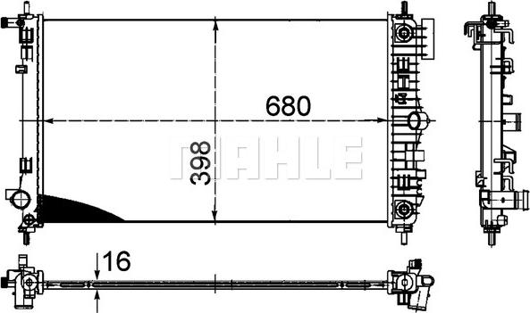 MAHLE CR 1098 000P - Radiator, racire motor aaoparts.ro