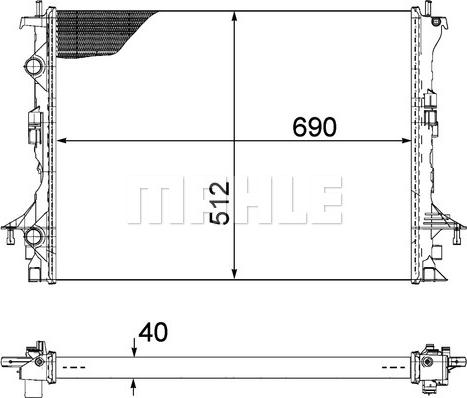 MAHLE CR 1092 000P - Radiator, racire motor aaoparts.ro