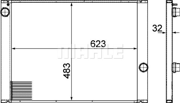 MAHLE CR 1067 000P - Radiator, racire motor aaoparts.ro
