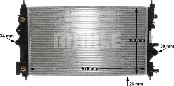 MAHLE CR 1011 000S - Radiator, racire motor aaoparts.ro