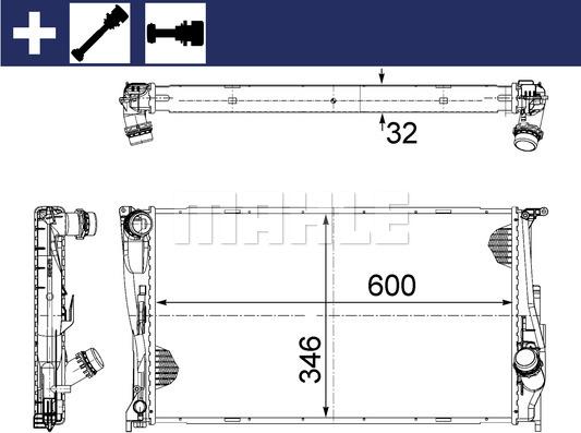 MAHLE CR 1083 000S - Radiator, racire motor aaoparts.ro