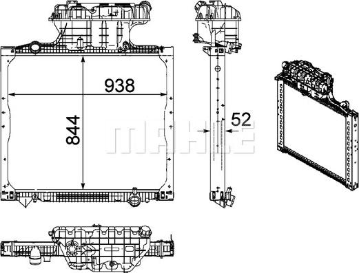 MAHLE CR 1167 000P - Radiator, racire motor aaoparts.ro